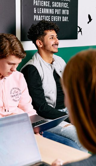 Studenten werken samen